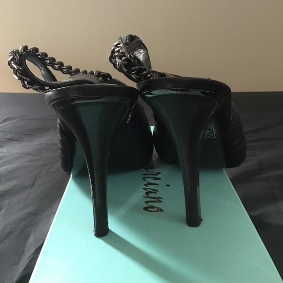 marciano 4.5" heel / chain slingbacks - Picture 2 of 5